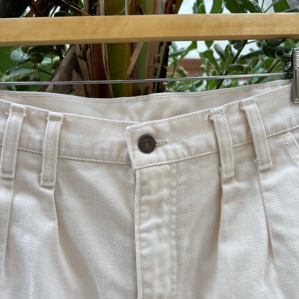Vintage 1980s Levi’s White Tab Pleated Pants Talon Zipper USA 30x29 - Picture 2 of 8